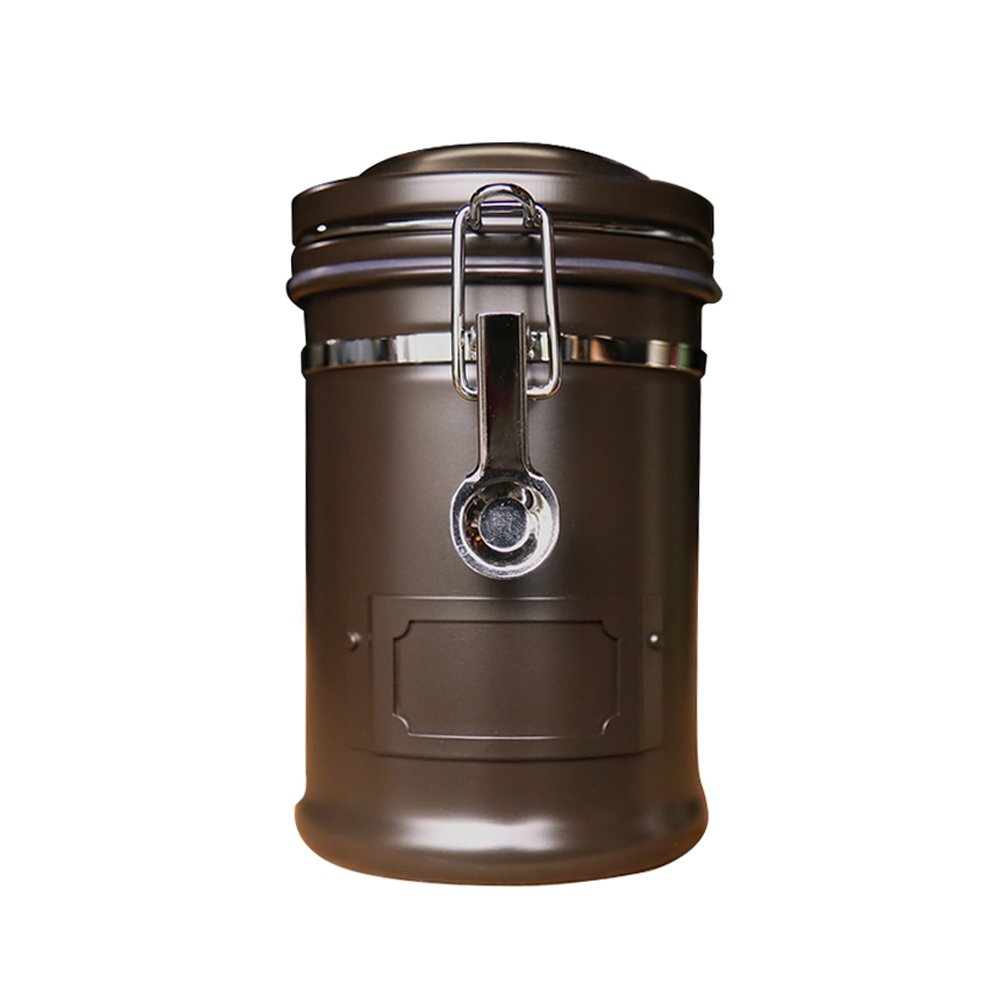Kitchenware Stainless Steel Airtight Storage Container Safe Food Container for Coffee Beans Tea Leaves Wood Material