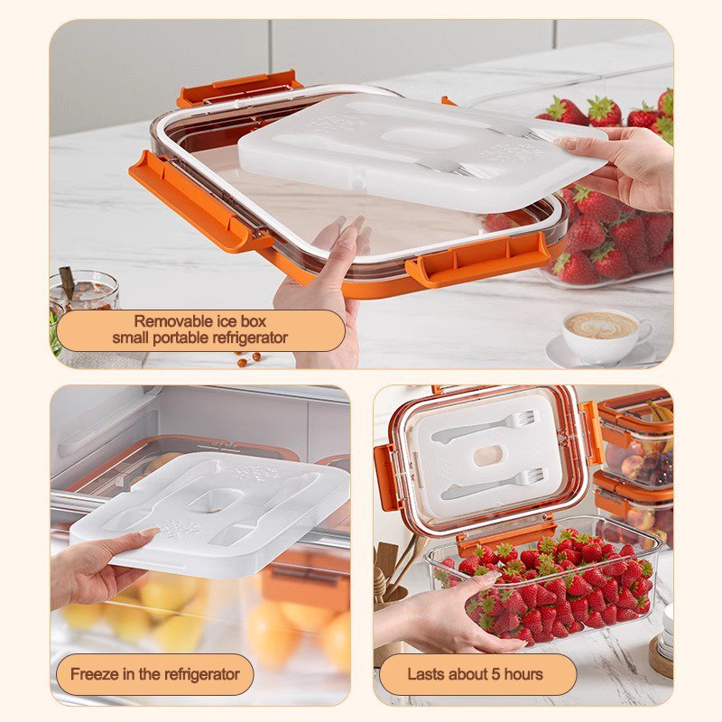 Refrigerator Organizer Bins Kitchen airtight food storage & container Plastic food storage boxes with lids fridge organizer set