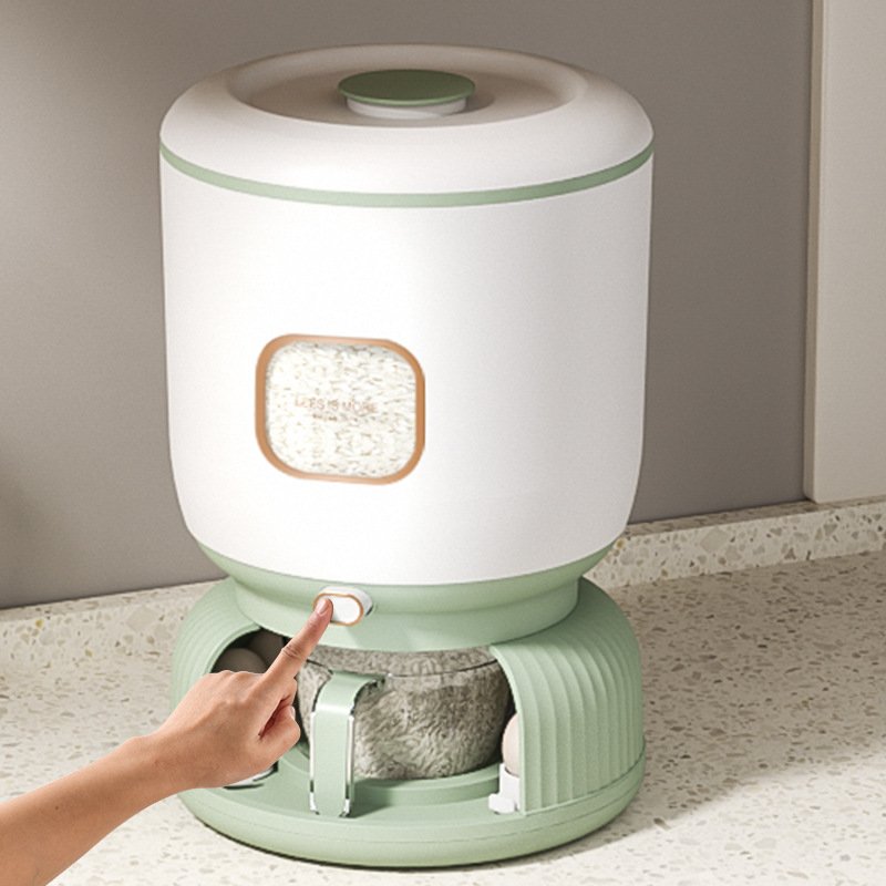 Automatic Grain Storage Box Household Insect-proof Moisture-proof Sealed Rice Barrel Rotating Rice Storage Box