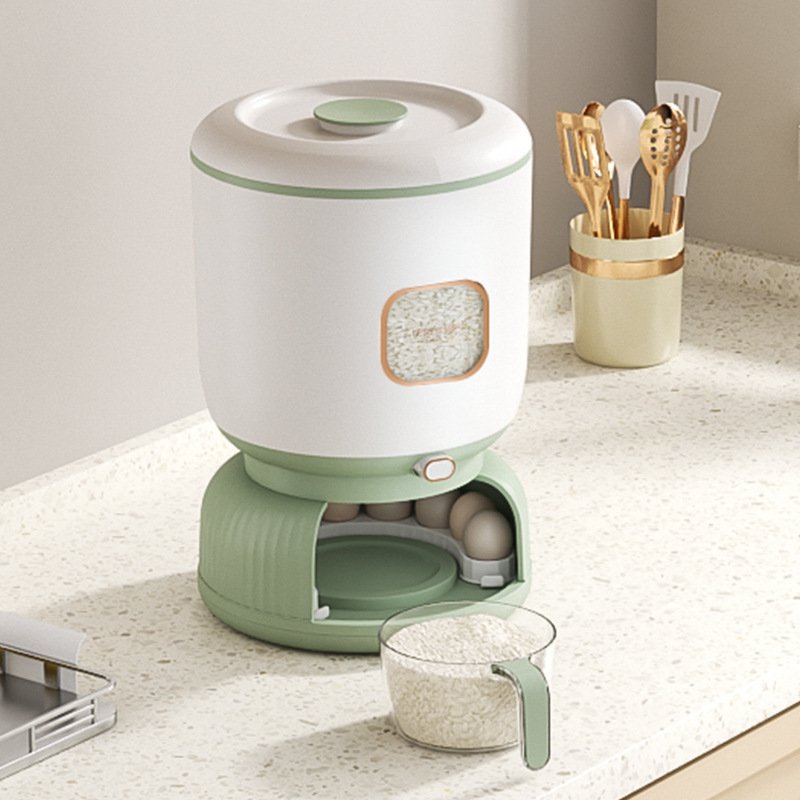 Automatic Grain Storage Box Household Insect-proof Moisture-proof Sealed Rice Barrel Rotating Rice Storage Box