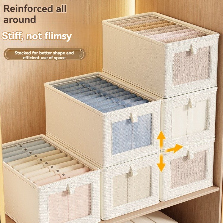 Modern Oxford Fabric Storage Box Household Foldable Clothes Drawer Type Closet Compartment Rectangle Glossy