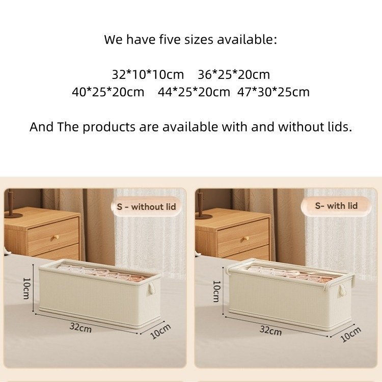 Modern Oxford Fabric Storage Box Household Foldable Clothes Drawer Type Closet Compartment Rectangle Glossy