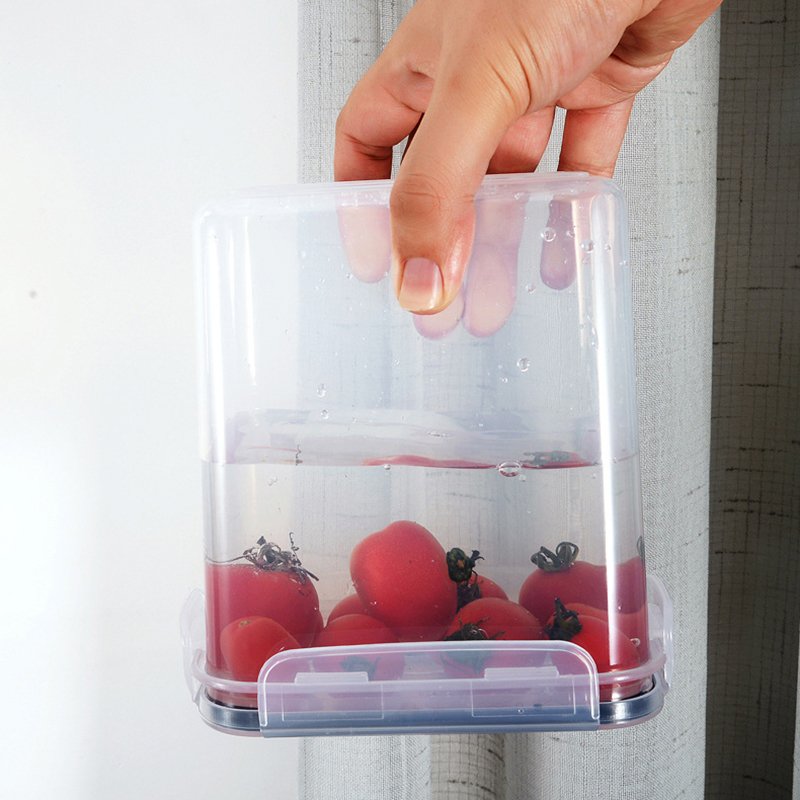 wholesale 14pcs 0.8L-2.8L vacuum food container set baby square jar plastic boxes water bottles