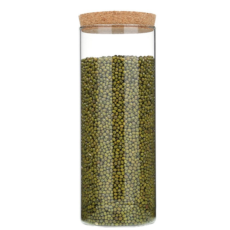 factory Storage Bottles & Jars Food Storage Container With Airtight Bamboo Lid Borosilicale Clear Glass Jar