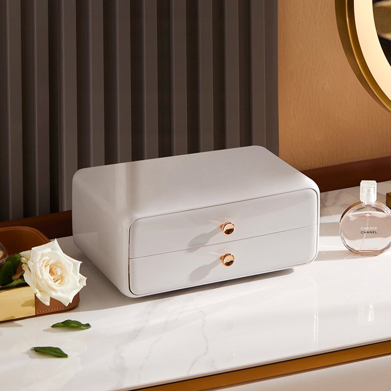 Vanity Drawer Brush Holder Cosmetic Storage Box Set for Beauty Skincare Makeup Storage Organizer