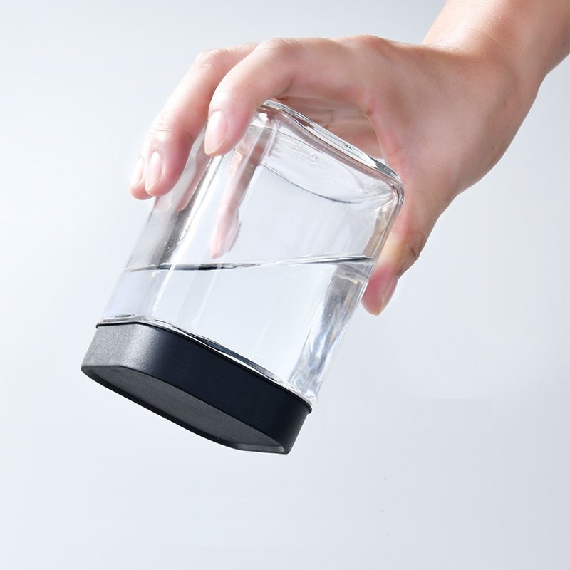 Square 200ml Storage Bottles Jars Food Storage Container with Airtight Lid Clear Glass Storage Jar