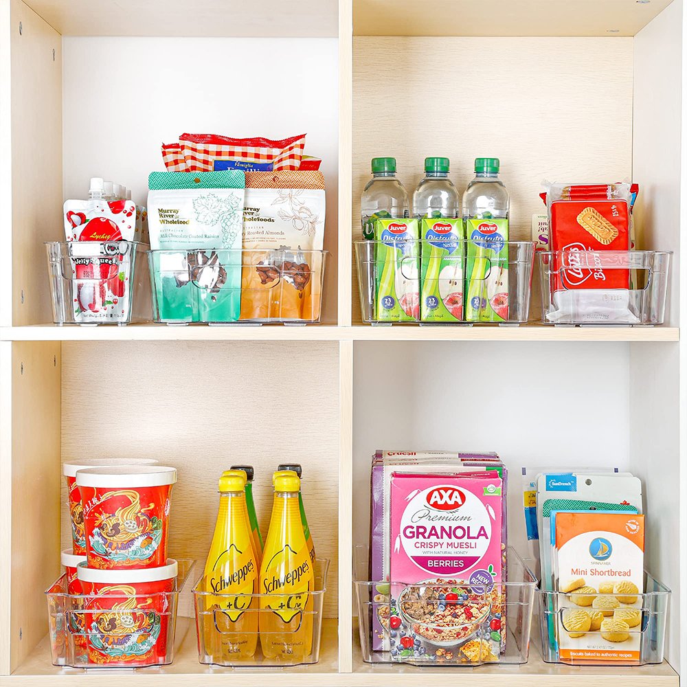 Kitchen Storage Bin Fridge Organizer Bins Home Essentials Food Toiletries Makeup Cleaning Supplies Laundry Room Pantry