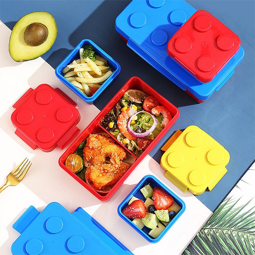 Amazon Hot Sale Bento Lunch Box New Arrival Leakproof Kids, Kids Bento Lunch Box Set, Snack Containers Box for Kids Plastic 362G