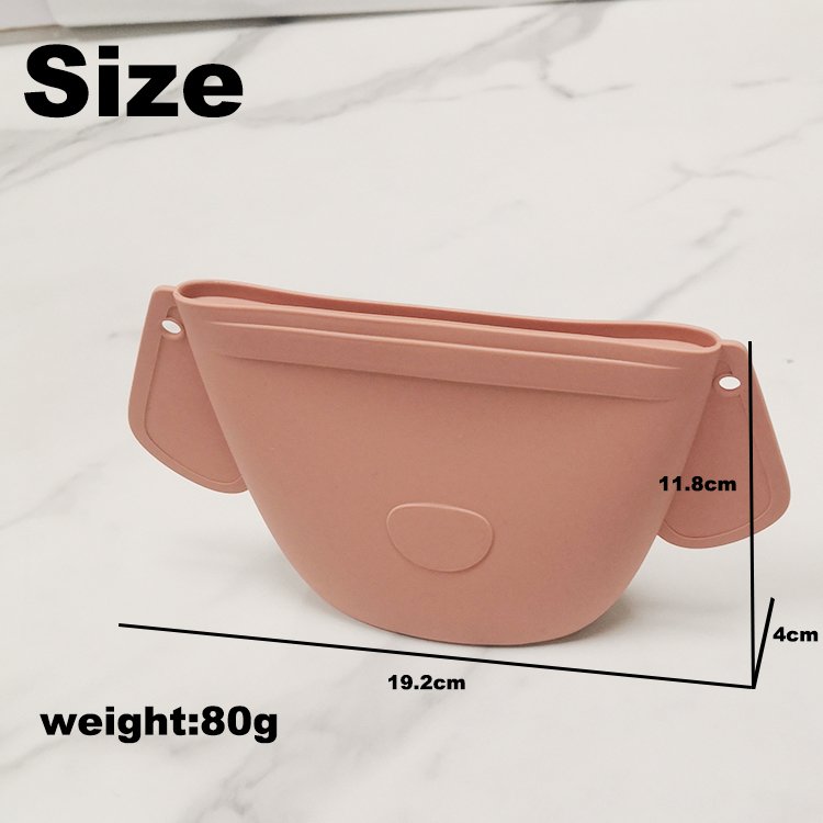 Wholesale Reusable Toddler Children Silicon Snack Food Storage Pouch Silicone Baby Snack Container Bag with zip lock