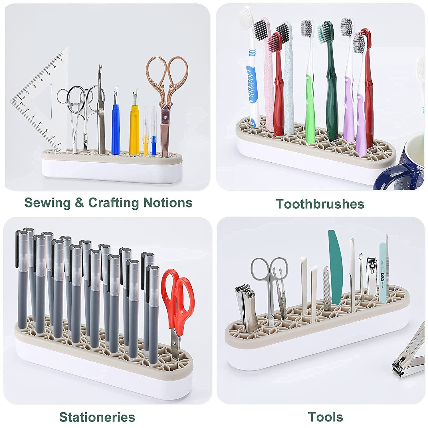 Wholesale Sewing Tool Crafting Accessories Desktop Storage Box Craft Tools Nail Art Tool Organizer Silicone Brush Holder