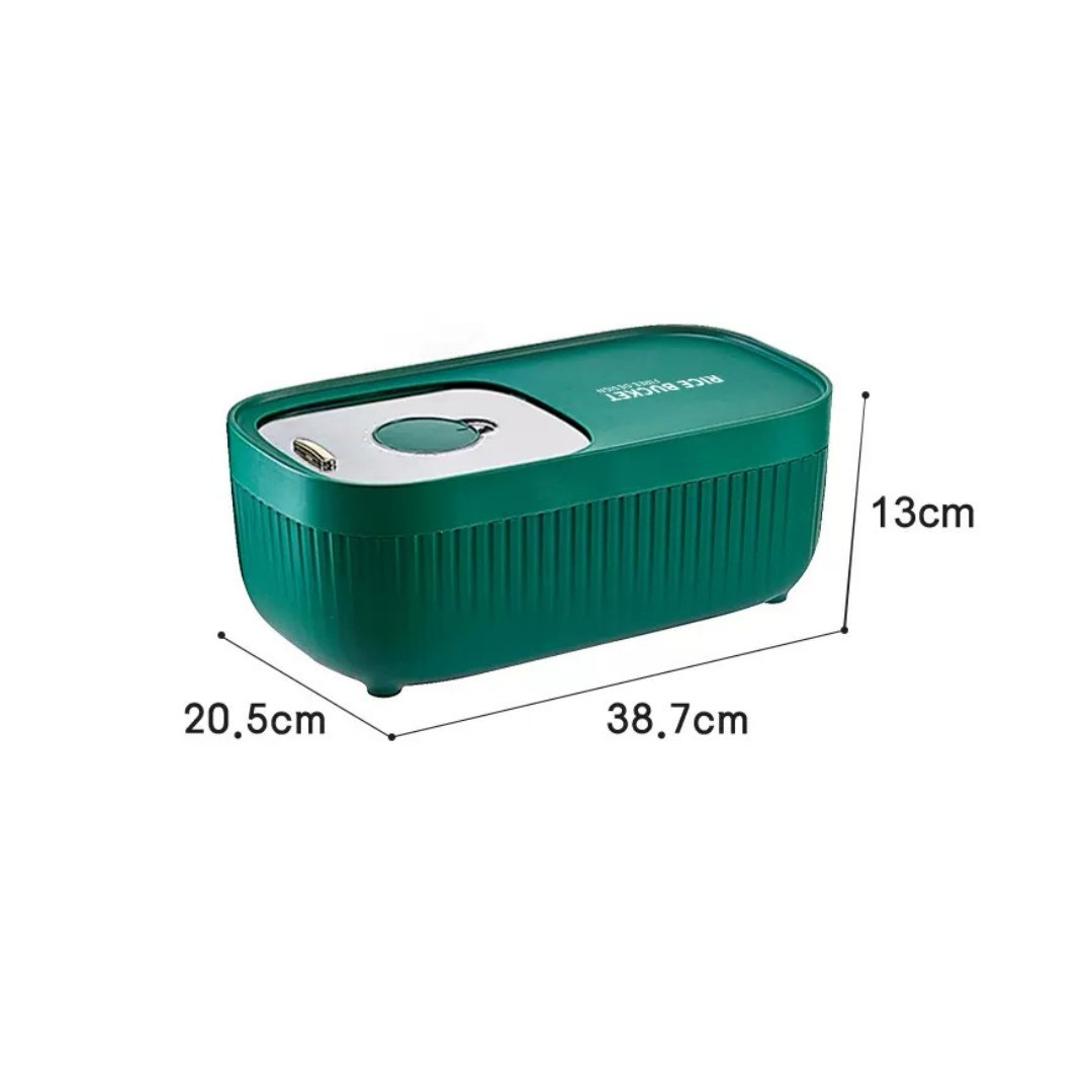 5KG Rice Storage Container With Lids Airtight Rice Dispenser Dry Food Cereal Grain Food Storage Bucket for Home Kitchen Storage
