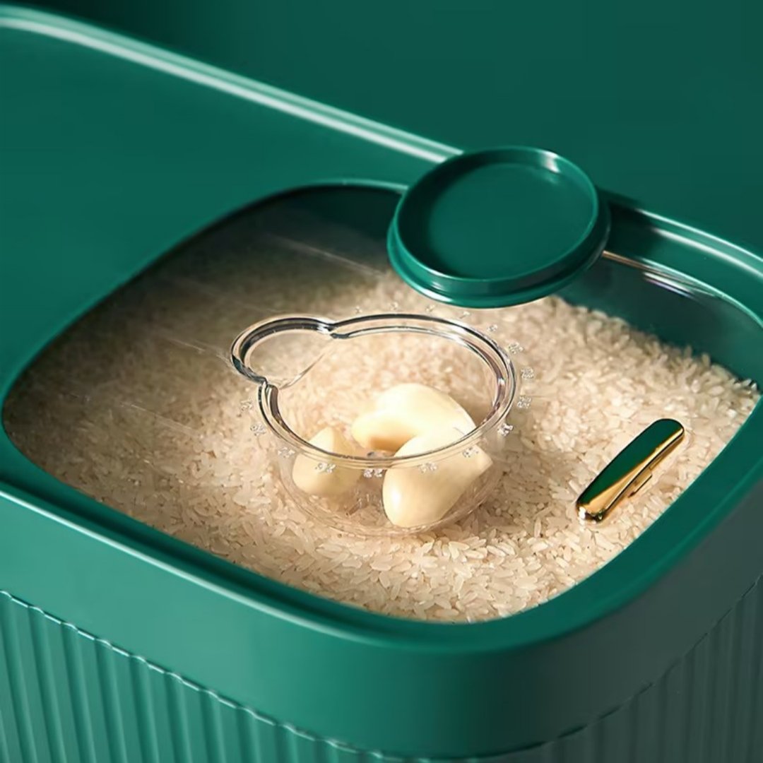 5KG Rice Storage Container With Lids Airtight Rice Dispenser Dry Food Cereal Grain Food Storage Bucket for Home Kitchen Storage