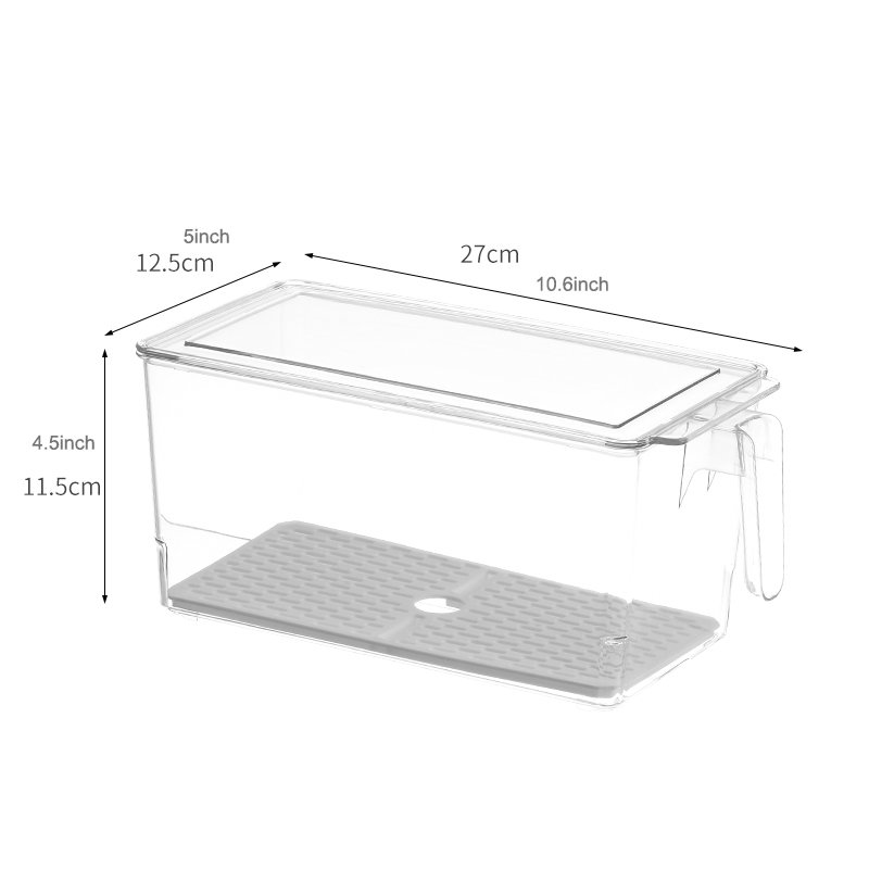 Wholesale Stackable Fridge Organizer Drain Fresh-keeping Box Food Container Refrigerator Organizer Bins Food Storage Bins