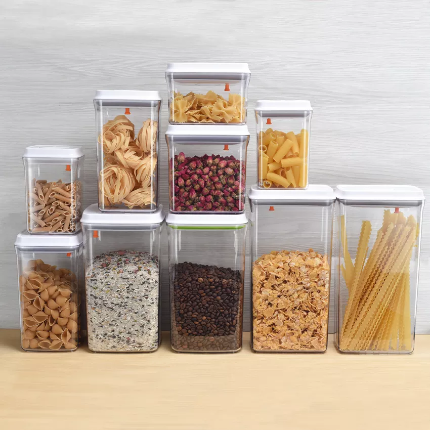 Storage bins Food Storage Container Set Preservation Tray Plastic Fridge Storage Containers hermeticos contenedor