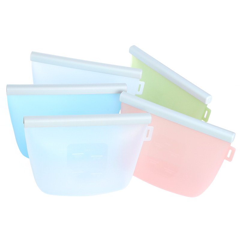 Wholesale Food Grade 100% Storage Bags Set Reusable Silicone Food Bag For Packing Food
