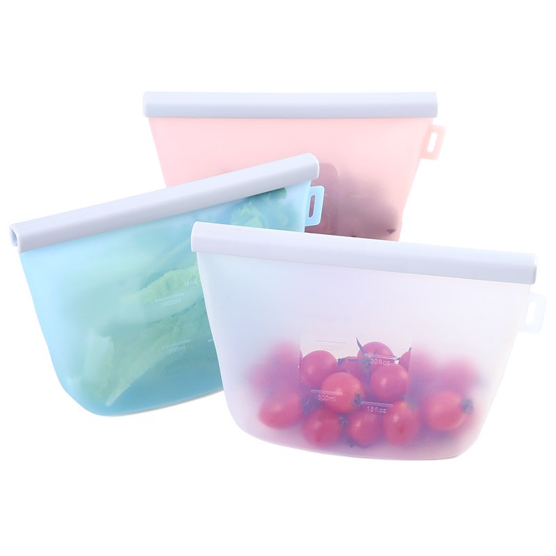 Wholesale Food Grade 100% Storage Bags Set Reusable Silicone Food Bag For Packing Food