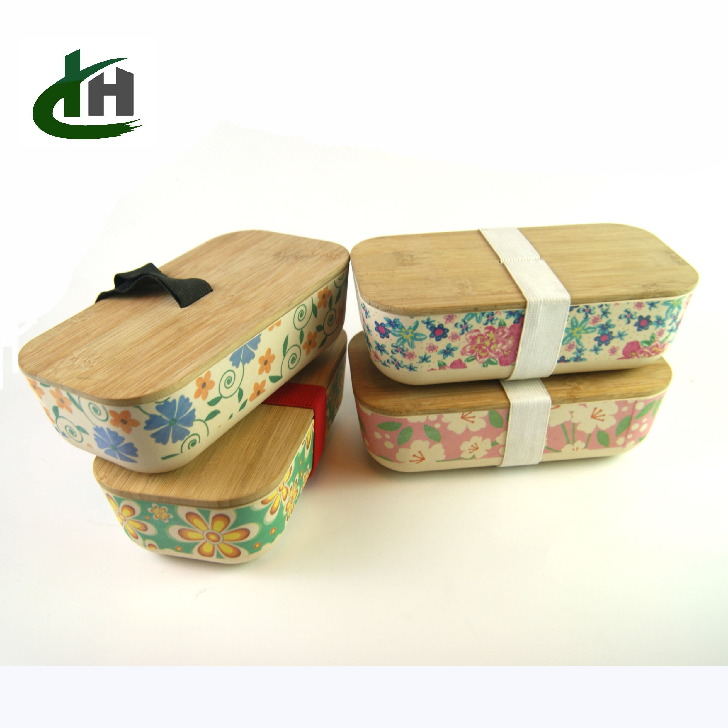 2020 new style bamboo fiber lid water proof food container, storage box,lunchbox