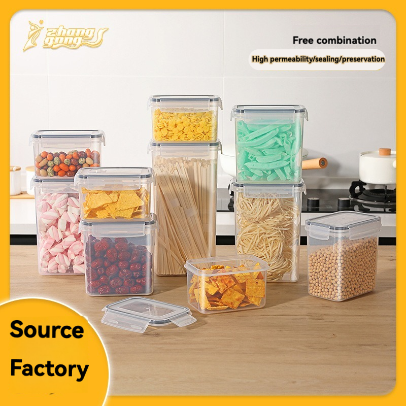42 Pcs Set Bpa-Free Airtight Plastic Stackable Kitchen Organizer Cereal Dry Food Storage BIn Box Container