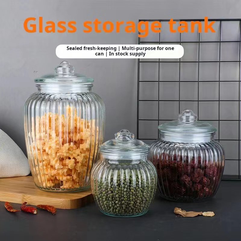 Household mason jar sealed jar Pickle storage food container jar