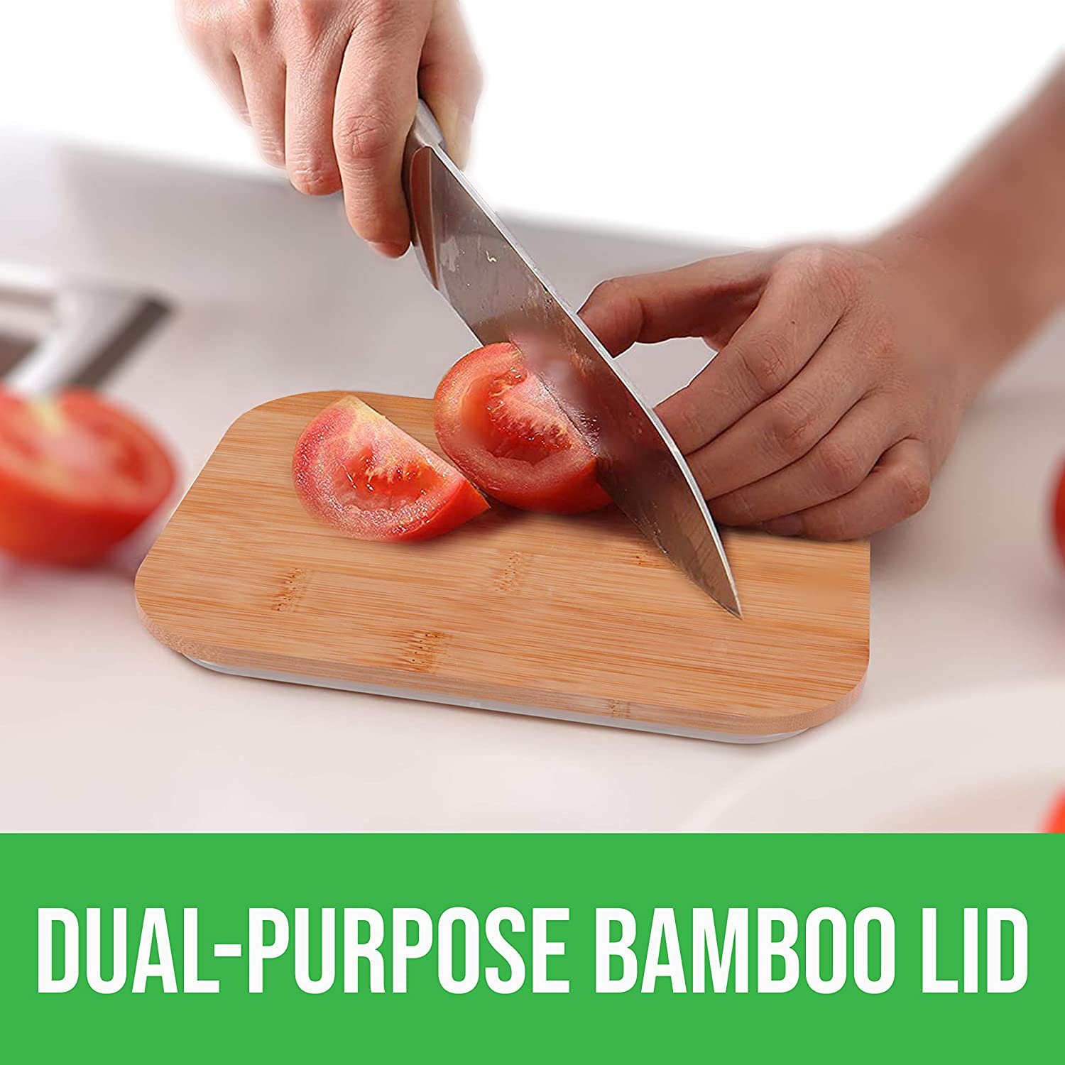 Heat Resistant Borosilicate Glass Meal Prep Lunch Box Glass Food Container with Bamboo Lid for Food Storage
