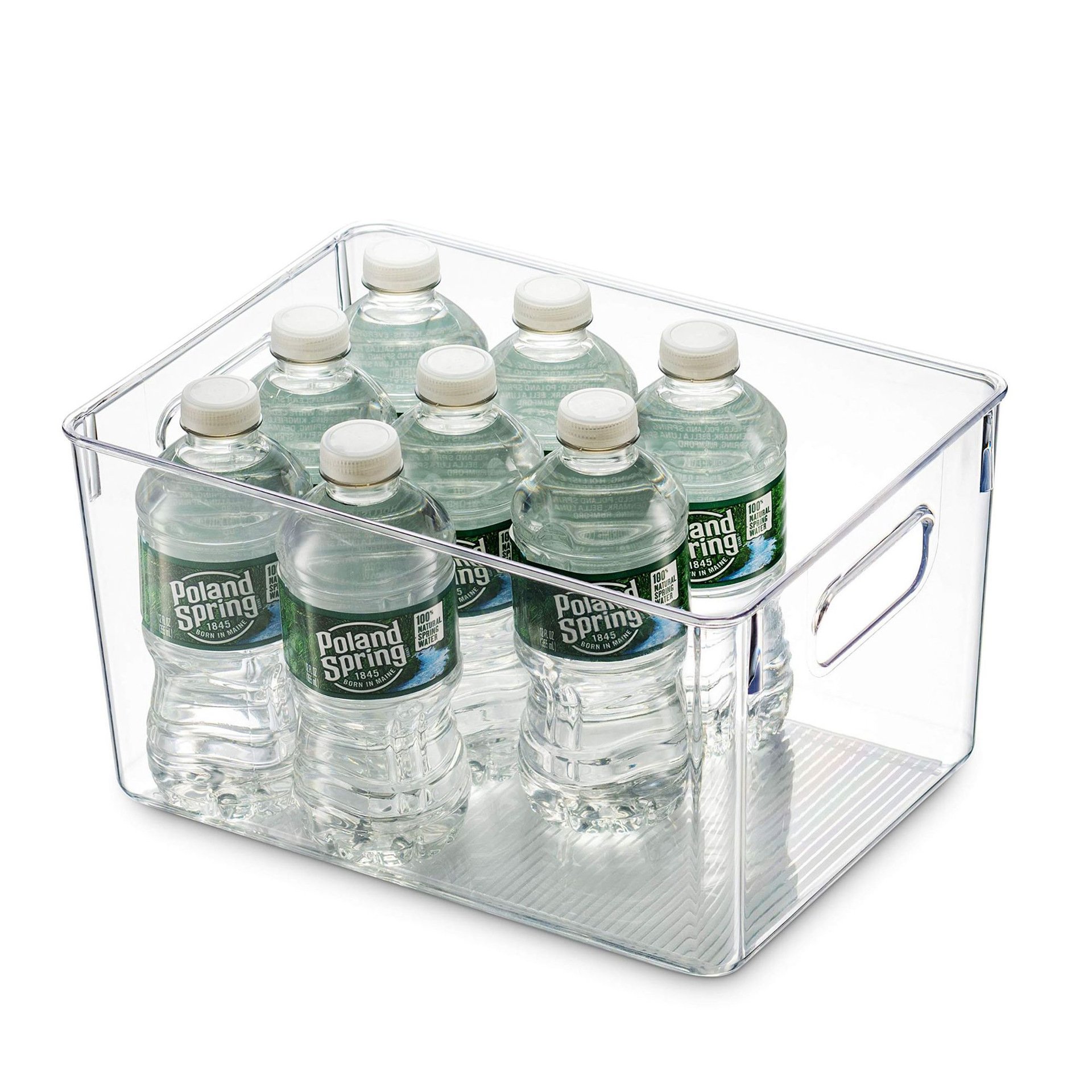 PET Transparent Large Refrigerator Storage Box Beverage Vegetable Fruit Cabinet Storage Fresh Storage Box
