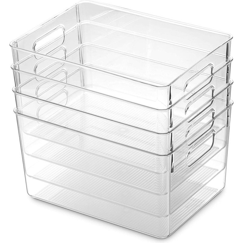 PET Transparent Large Refrigerator Storage Box Beverage Vegetable Fruit Cabinet Storage Fresh Storage Box