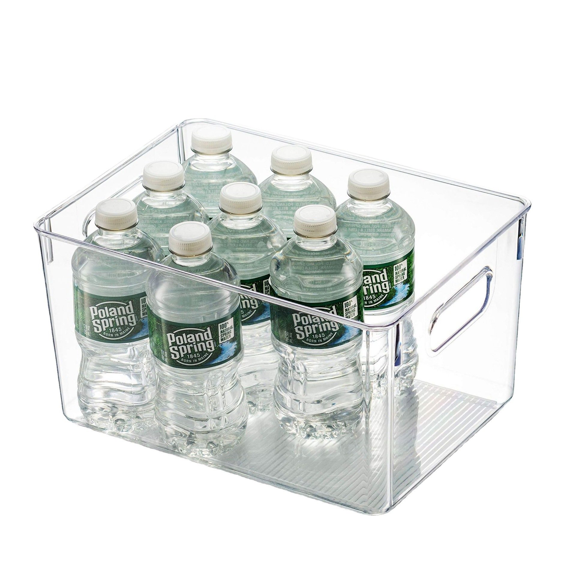 PET Transparent Large Refrigerator Storage Box Beverage Vegetable Fruit Cabinet Storage Fresh Storage Box