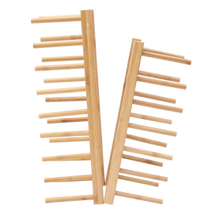 Wholesale Kitchen Storage Rack Bamboo Sink Drainer Multifunctional Durable Dish Drying Rack for Plates Cups Utensil Flatwares