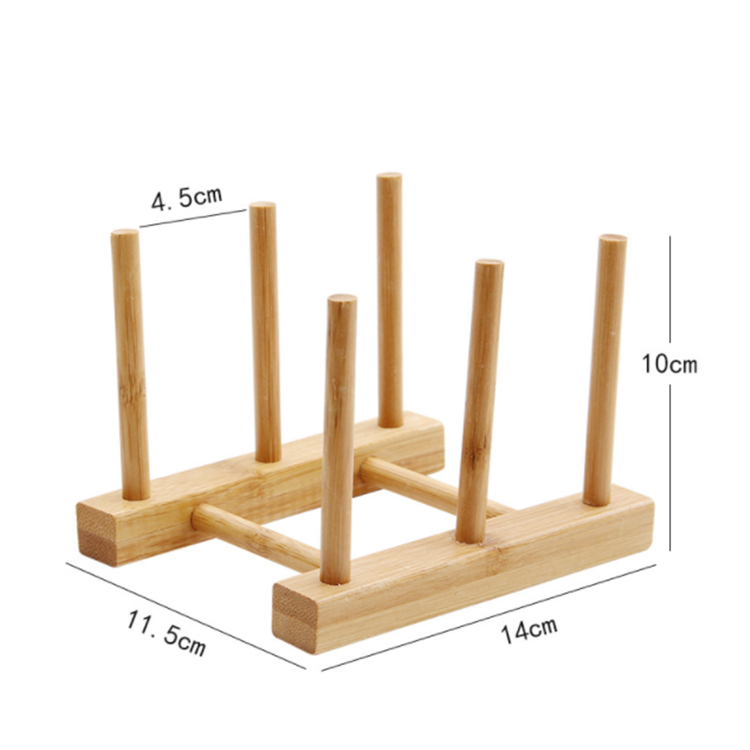 Wholesale Kitchen Storage Rack Bamboo Sink Drainer Multifunctional Durable Dish Drying Rack for Plates Cups Utensil Flatwares