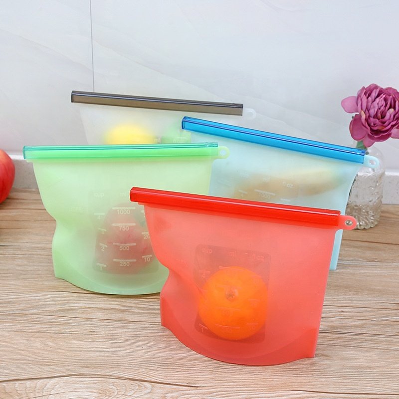 A2535 Silica gel plastic bag vacuum sealed bag food storage bag refrigerator food 1000ML