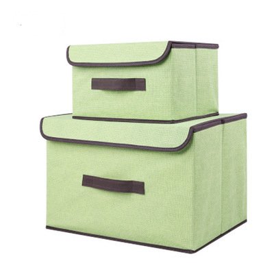 Polyester Fabric Covered Waterproof Decorative Box Home Clothes Bins Storage