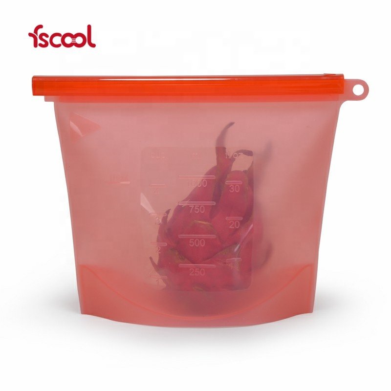 Top Home Product 2023 Reusable Fresh Food Preservation Silicone Food Storage Bag With Zipper For Microwave