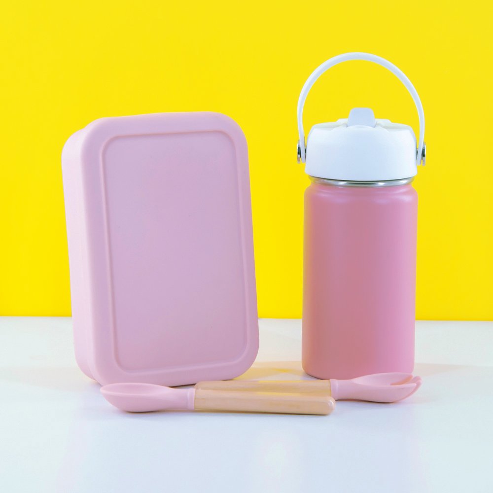 Custom color eco Leakproof Kids Storage cute Silicone Bento Lunch Box set bpa free for Kid School with water bottle and bag