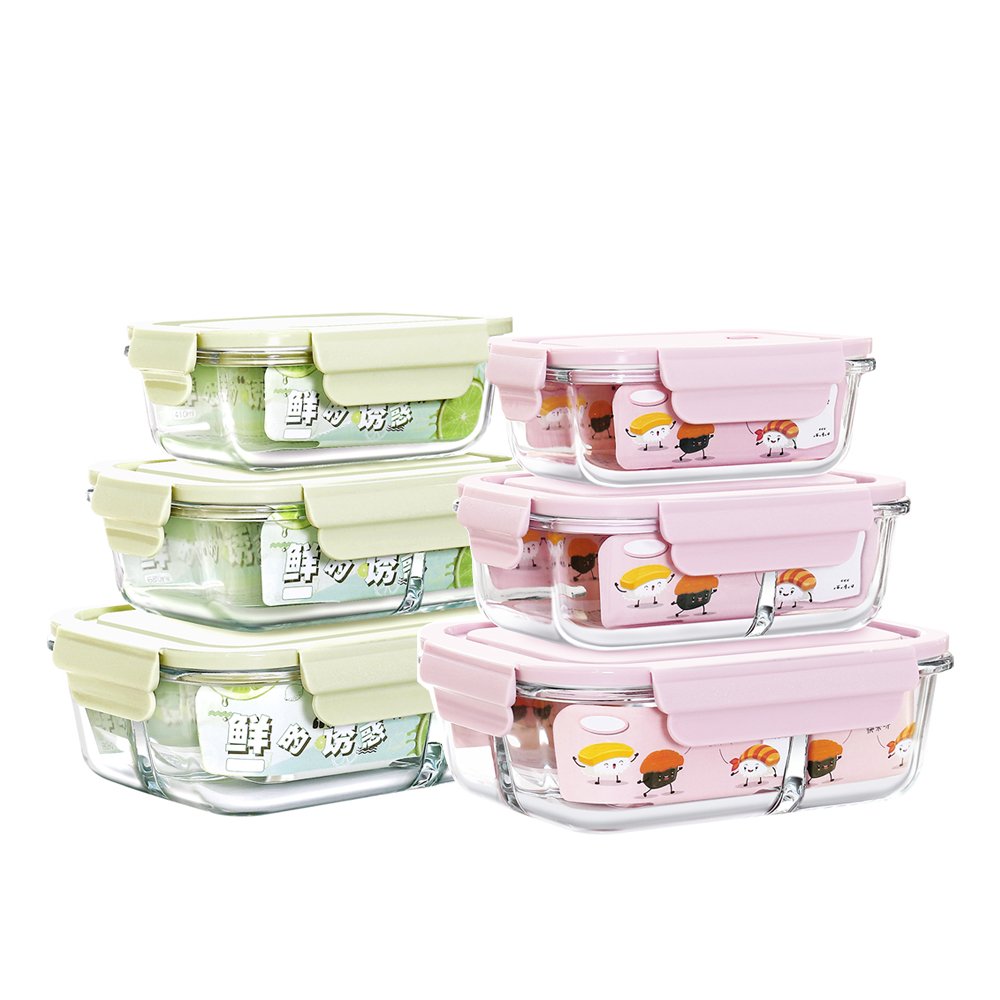 Hot Sale Good Quality Heat Resistant Borosilicate Microwave Airtight Watertight Glass Food Storage Container Lunch Box