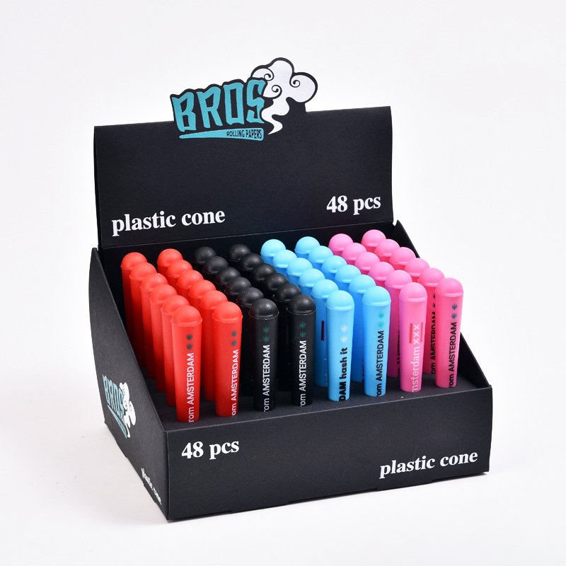 Hot sale Custom logo 118mm Pink Plastic Tube Air tight Smell Proof Storage Container Rolling Tube