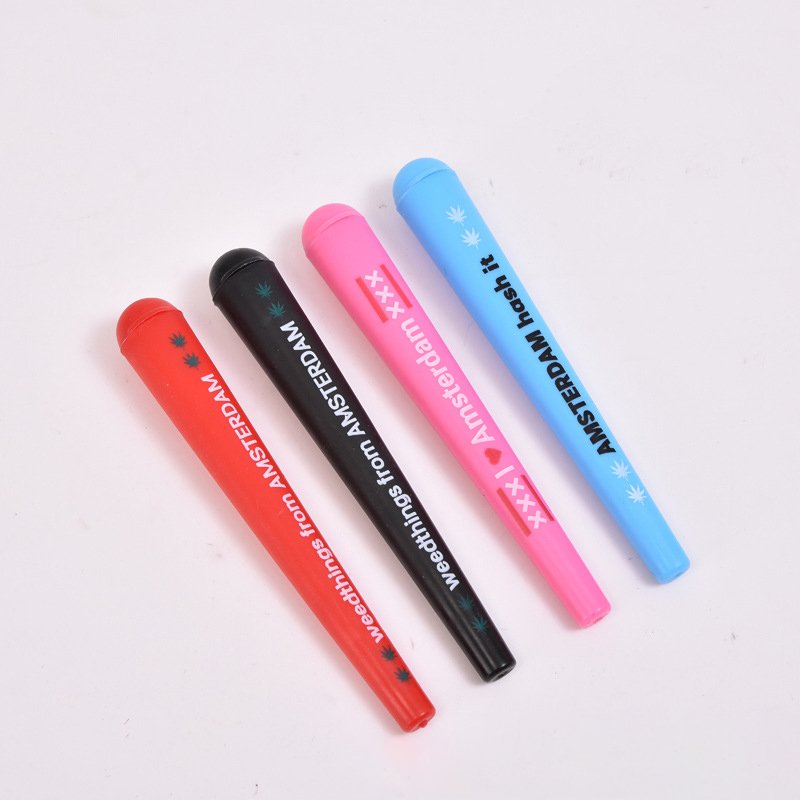Hot sale Custom logo 118mm Pink Plastic Tube Air tight Smell Proof Storage Container Rolling Tube