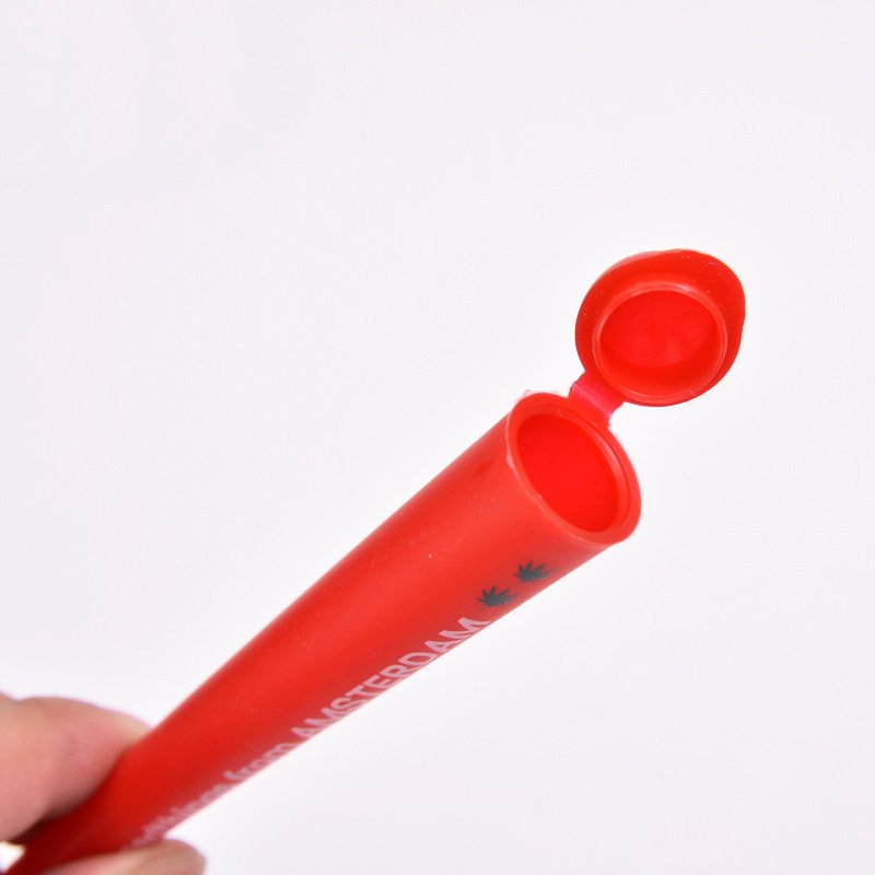 Hot sale Custom logo 118mm Pink Plastic Tube Air tight Smell Proof Storage Container Rolling Tube