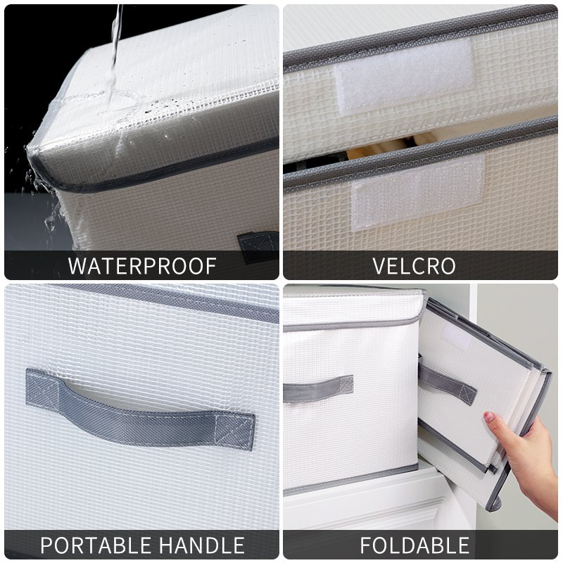 Clothes Drawer Organiser Dividers Foldable Wardrobe Organiser Fabric Underwear Storage Box