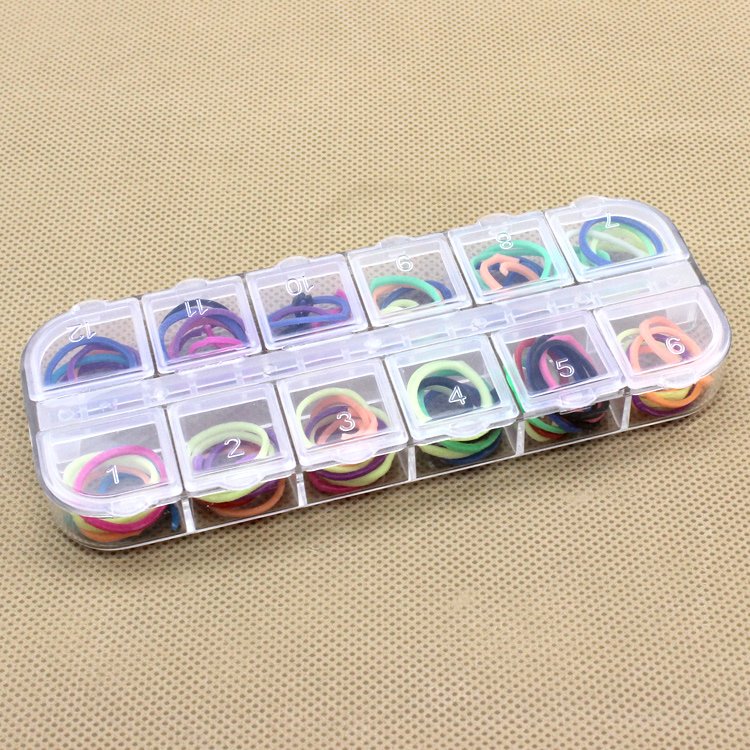 D401 12 separate cover PS transparent Bead box fishing gear Jewelry storage box Plastic packaging