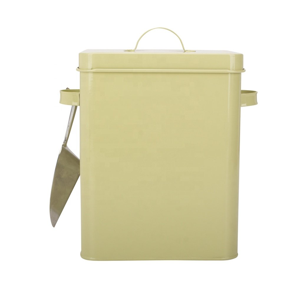 Cream Ivory White Modern High Quality Cheap Price Farmhouse White Dog Food Storage Metal Canisters