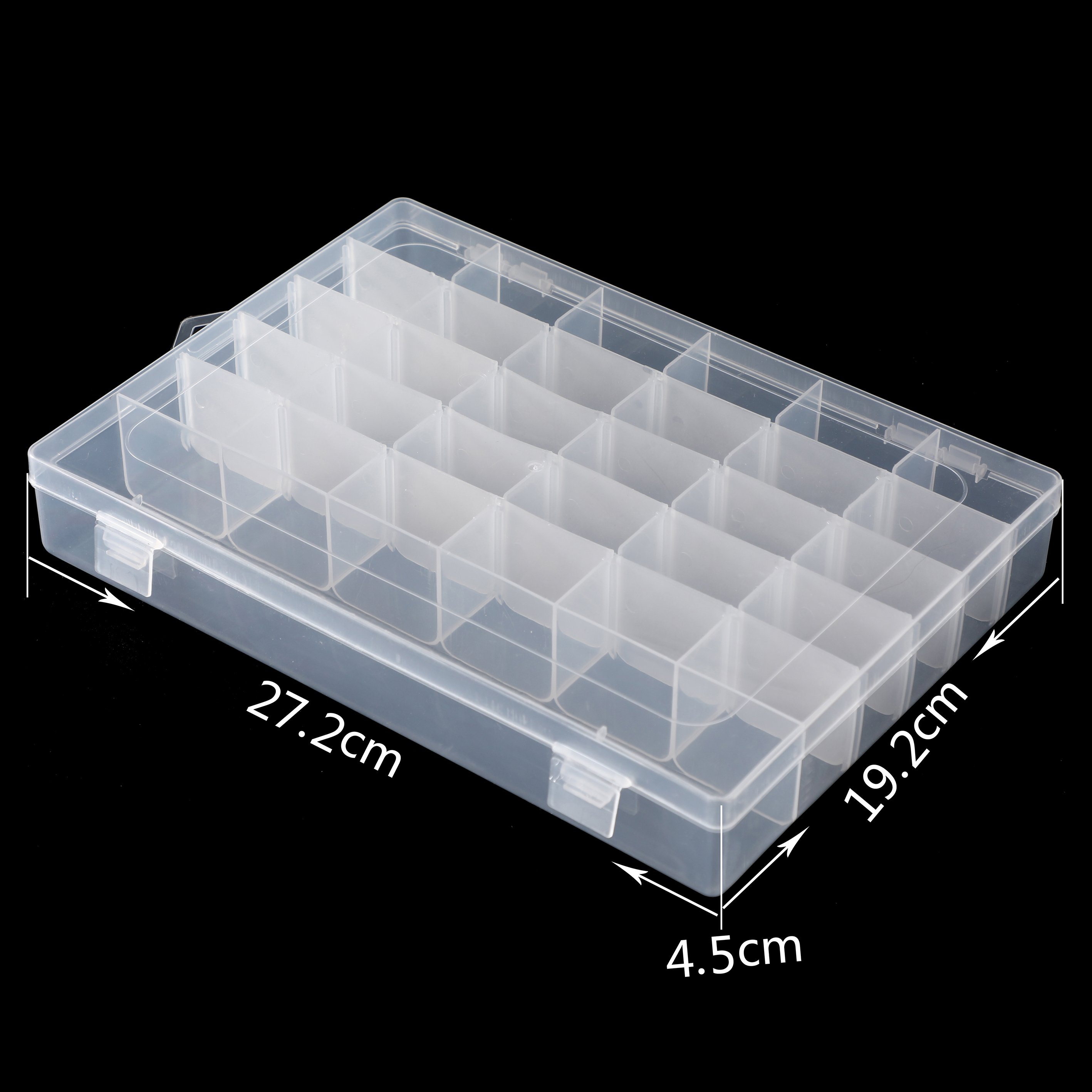 Low price 18 24 36 Grids Keyway Hardware Box With Dividers tool Parts Case plastic Storage Box