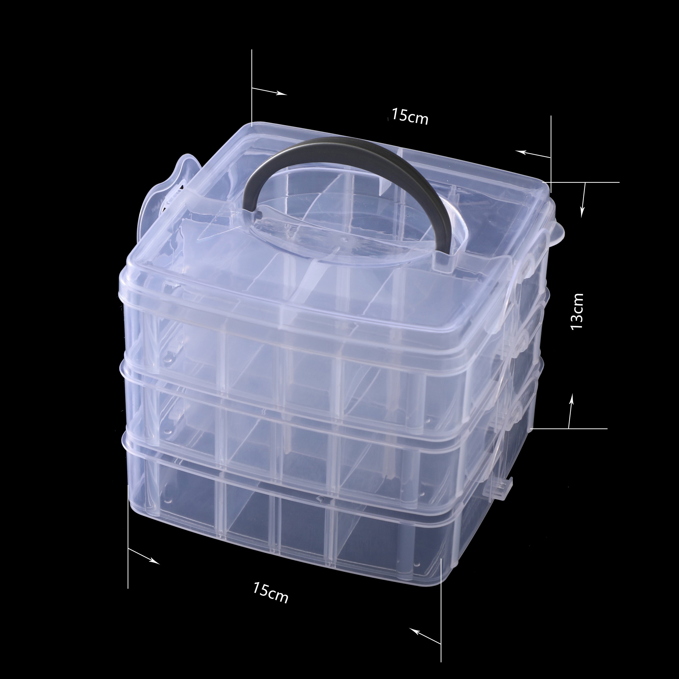 Low price 18 24 36 Grids Keyway Hardware Box With Dividers tool Parts Case plastic Storage Box