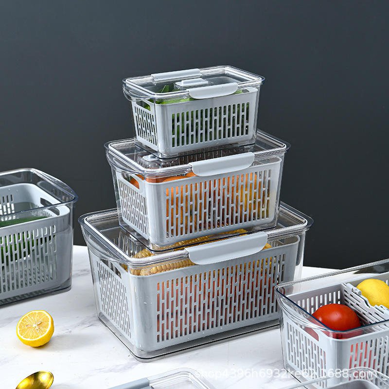 GREENSIDE Manufacturer Household Dishwasher Safe Fridge Organizer Clear Food Storage Box Bin