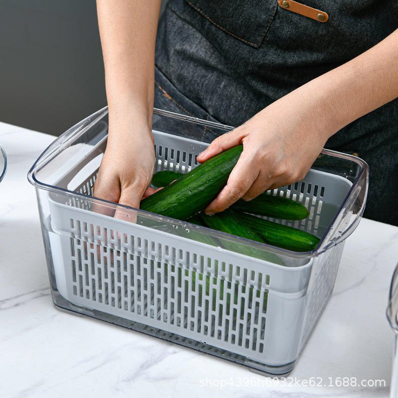GREENSIDE Manufacturer Household Dishwasher Safe Fridge Organizer Clear Food Storage Box Bin
