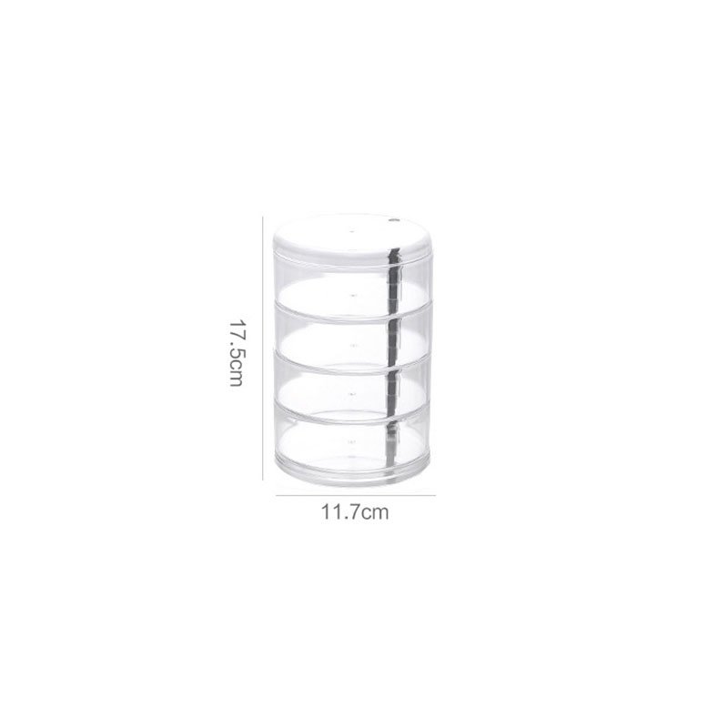 2023 Fashion Design 4 Layers 360 Rotatable Cosmetics Beauty Container Earrings Ring Necklace Jewelry Organizer Storage Box