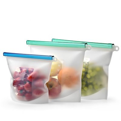 500/1000/1500 ML reusable silicone food bag leak proof food bag fridge BPA free vacuum keep fresh storage bag
