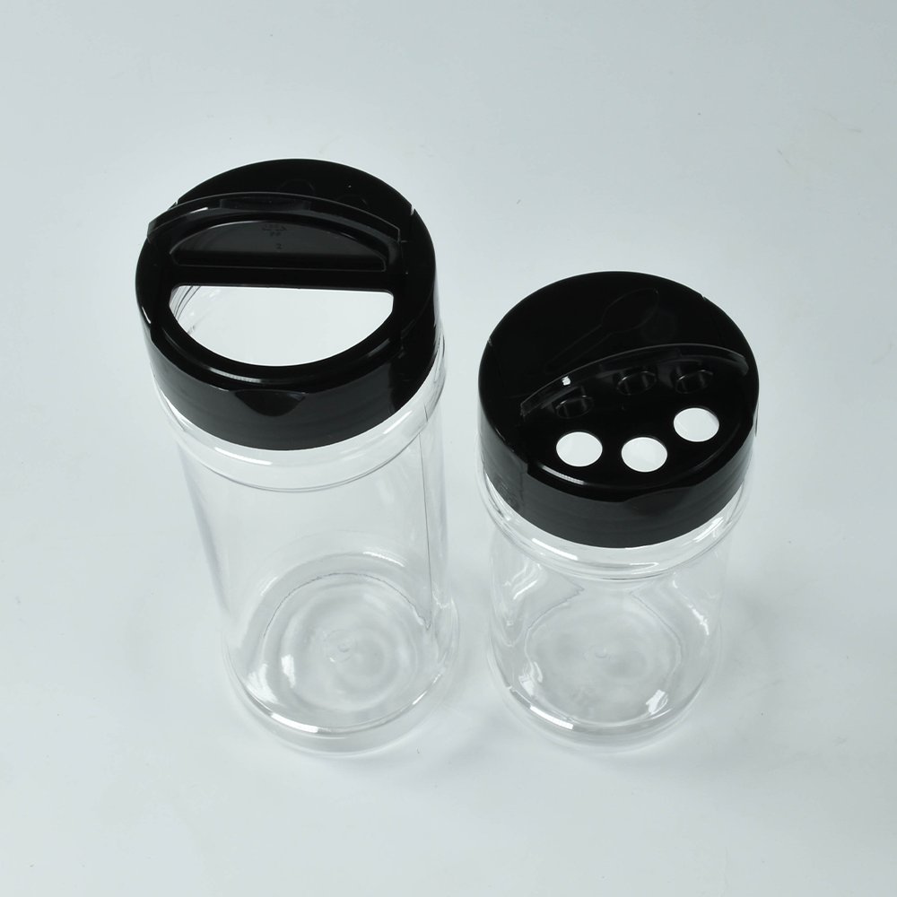 Wholesale Disposable Plastic Food Storage Packaging Container Jar Food Grade Big Spice Seasoning Empty Bottle with shaker lid
