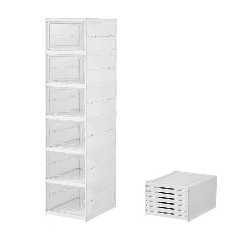 Custom Shoe box Hard Plastic PET Transparent Stackable Shoe Storage Bins Sneakers Organizer Boxes