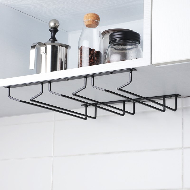 Under Cabinet Wine Rack Glasses Storage Stemware Red Wine Glass Rack Holder for Bar Kitchen Wine Storage Rack Home Decoration