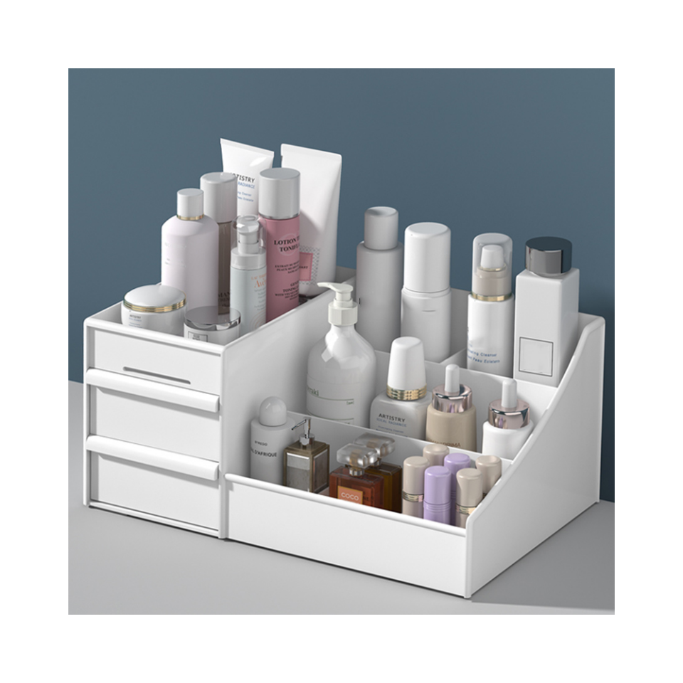 Makeup Organizer Large Capacity Cosmetic Storage Box Desktop Jewelry Makeup Drawer Container
